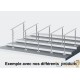 Lot 2 Rampes D'Escalier Sur Pied, 80 cm, En Acier Inoxydable, 2 Barres