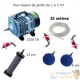 Set Aération 2 boules diffuseurs + 1 diffuseur 13 cm Bassin De Jardin De 1000 À 3000 Litres