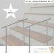 Lot 2 Rampes D'Escalier Sur Pied, 80 cm, En Acier Inoxydable, 2 Barres