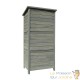 Armoire de jardin en bois vert avec toit plat et porte battante - Dimensions de 69,5x52x142 cm