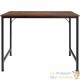 Table de bureau style industriel et loft en bois foncé 80 cm