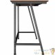 Table de bureau style industriel et loft en bois foncé 100 cm