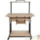 Bureau d'ordinateur, style industriel et loft en bois clair 80x65 cm