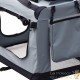 Sac de transport pliable l pour chiens 70x52x50cm Gris