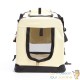 Sac de transport pliable M pour chiens 60x42x44cm beige