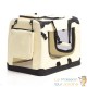 Sac de transport pliable M pour chiens 60x42x44cm beige