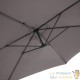 Parasol gris de 350 cm, belle qualité de finition avec une housse de protection incluse