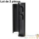 Lot de 2 Multiprises Bornes rondes noires 2 Prises Électriques Pour Jardin Et Extérieur