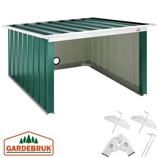 Cabane, garage moderne robot tondeuse. En metal vert 89 X 90 X 54