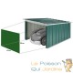 Cabane, garage moderne robot tondeuse. En metal vert 89 X 90 X 54