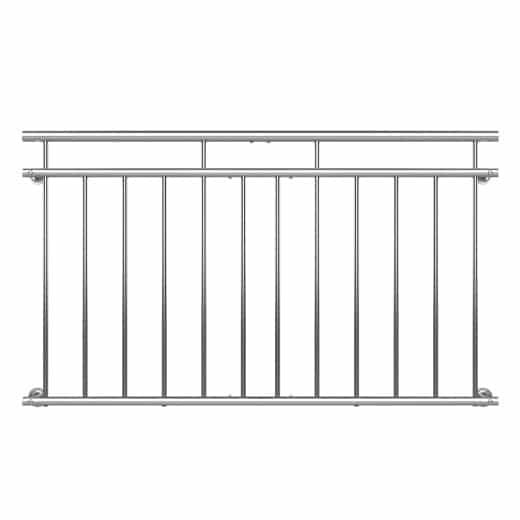 Balustrade de balcon, 156 cm X 90 cm en inox