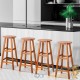 Lot de 4 tabourets de bar 76 cm en bois d'acacia. Grade qualité de fabrication