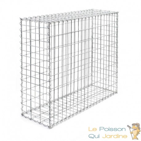 Gabion En Métal Galvanisé, Robuste, Résistant, 100 x 100 x 30 cm