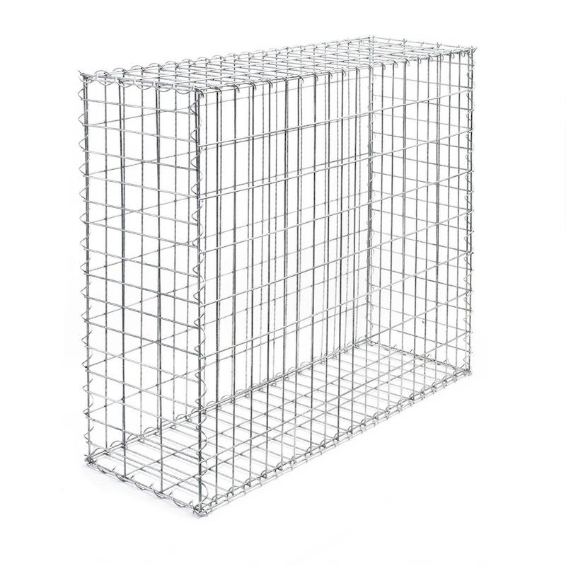 Gabion En Métal Galvanisé, Robuste, Résistant, 100 x 100 x 30 cm