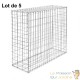 Gabion En Métal Galvanisé, Robuste, Résistant, 100 x 100 x 30 cm Lot de 5