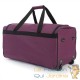 Sac de voyage moderne violet. 160 litres. Robuste, spacieux et roulettes incluses