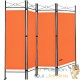 Paravent 4 pans, Orange, 180 X 160 cm pour chambre et salle de bains