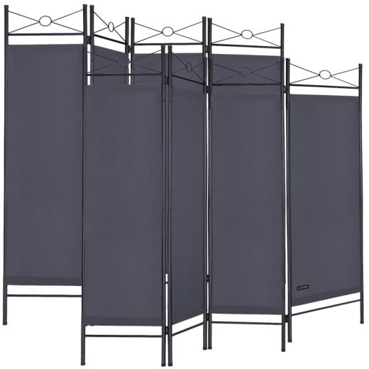 Lot de 2 Paravents 4 pans, Gris Anthracite, 180 X 160 cm pour chambre et salle de bains