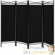 Lot de 2 Paravents 4 pans, Noir, 180 X 160 cm pour chambre et salle de bains