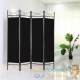 Lot de 2 Paravents 4 pans, Noir, 180 X 160 cm pour chambre et salle de bains