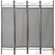 Lot de 2 Paravents 4 pans, Gris, 180 X 160 cm pour chambre et salle de bains