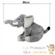 Lot de 2 Adorables Peluches Éléphant de 90 cm : Le Compagnon Doux et Ludique