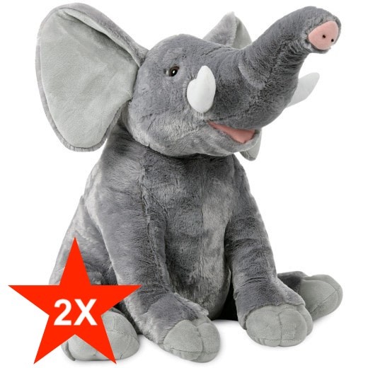 Lot de 2 Adorables Peluches Éléphant de 90 cm : Le Compagnon Doux et Ludique