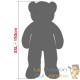 Lot de 2 Ours en peluche nounours Taille XXL 150 cm de haut- Brun - Doux