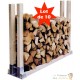 10 Range Bûches Supports Argenté Pour Rangement - Stockage Du Bois De Chauffage