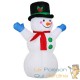 Décoration Gonflable Bonhomme de neige debout XL 120 cm