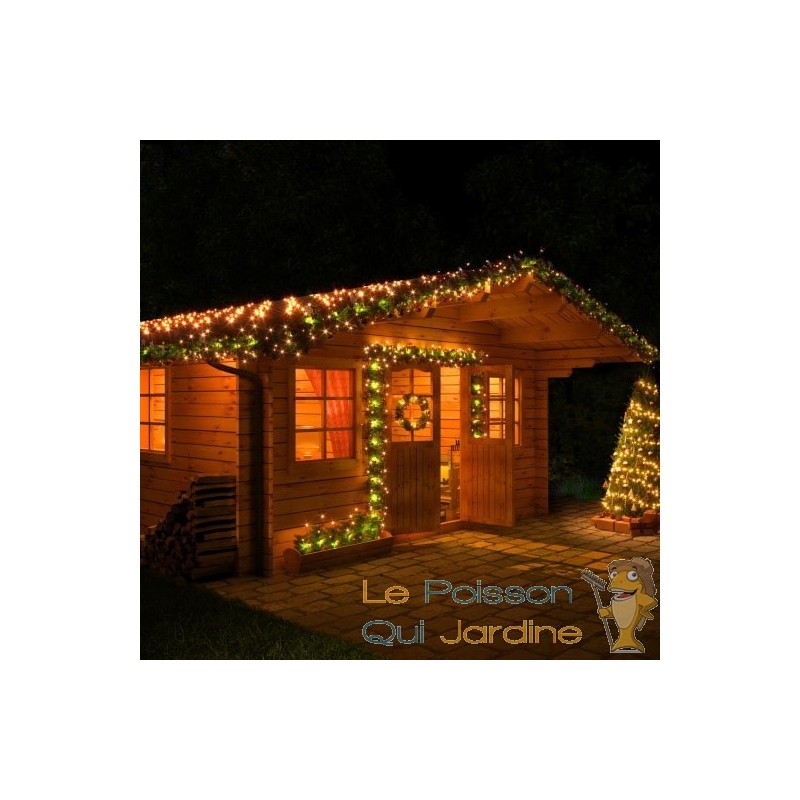 Guirlande de Noël imitation sapin 10m 160 LED 18 cm de large - Le Poisson  Qui Jardine