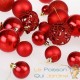 100 Boules de Noël Rouges pour décorer votre sapin