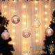 24 Boules de Noël Rose Pailleté 7 cm pour décorer votre sapin de Noël