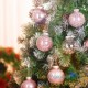 24 Boules de Noël Rose Pailleté 7 cm pour décorer votre sapin de Noël