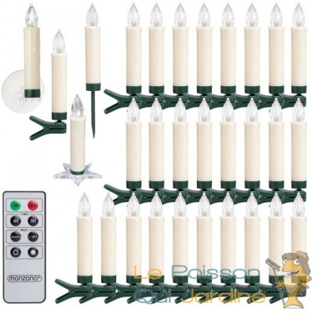 10 bougies led de Noël pour décorer un sapin sans danger