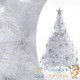 Sapin de Noël Blanc artificiel 180 cm avec 533 branches et pied support