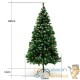 Sapin de Noël Vert pré décoré 180 cm avec 705 branches et pied support