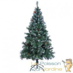 Sapin de Noël Vert pré décoré 180 cm avec 705 branches et pied support