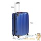 Valise Rigide Solide Bleue 90 litres. Qualité et facilté pour le voyage