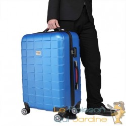 Valise Rigide Solide Bleue 80 litres. Qualité et facilté pour le voyage