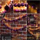 Lot de 2 : Guirlande de Noël Boules et LED sapin 2m VIOLET