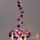 Lot de 2 : Guirlande de Noël Boules et LED sapin 2m VIOLET