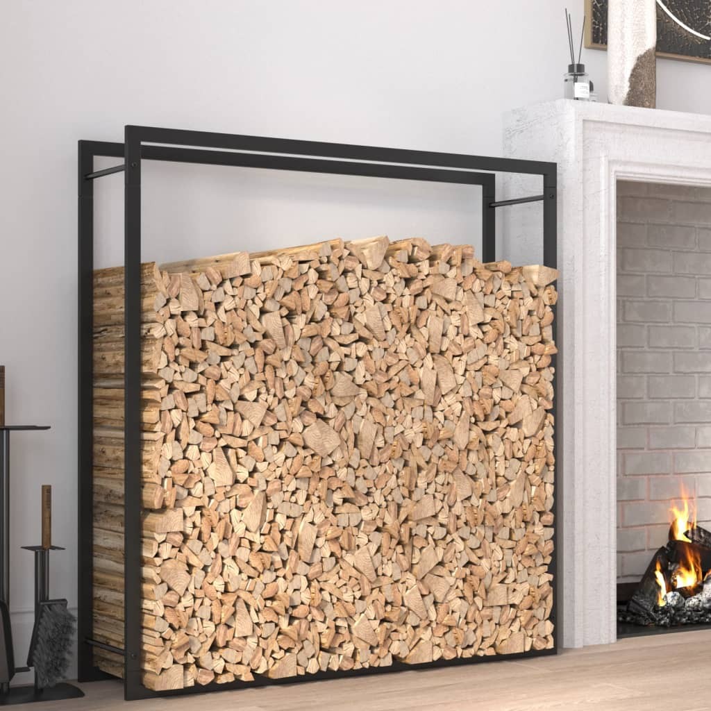 Relaxdays Support bois de cheminée Sac pour bûches, intérieur