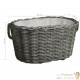 Panier Porte Bûches Gris 60 cm de long Idéal rangement bois de chauffage