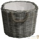 Panier Porte Bûches Gris 60 cm de long Idéal rangement bois de chauffage