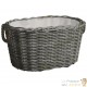 Panier Porte Bûches Gris 60 cm de long Idéal rangement bois de chauffage