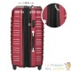 4 Valises de Voyage Solides Bordeaux 25 - 45 - 72 - 108 litres. Pour le voyage court et long