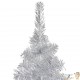 Sapin de Noël Argenté Artificiel 240 X 120 cm et pied support pour un Noël original.