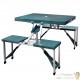 Ensemble Table de Camping avec 4 Chaises Pliantes Vert