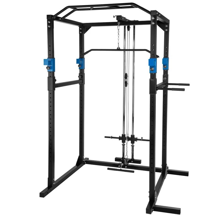 Rack - Cage de Musculation Abdominaux et haltérophilie. Confortable et de Qualité